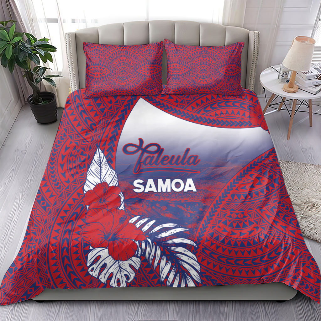 Faleula Samoa Village Bedding Set Falefa Valley Polynesian Tribal Hibiscus Floral DT05 - Polynesian Pride
