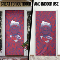 Personalised Faleula Samoa Village Door Cover Falefa Valley Polynesian Tribal Hibiscus Floral