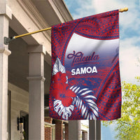Faleula Samoa Village Garden Flag Falefa Valley Polynesian Tribal Hibiscus Floral DT05 House Flag Red - Polynesian Pride