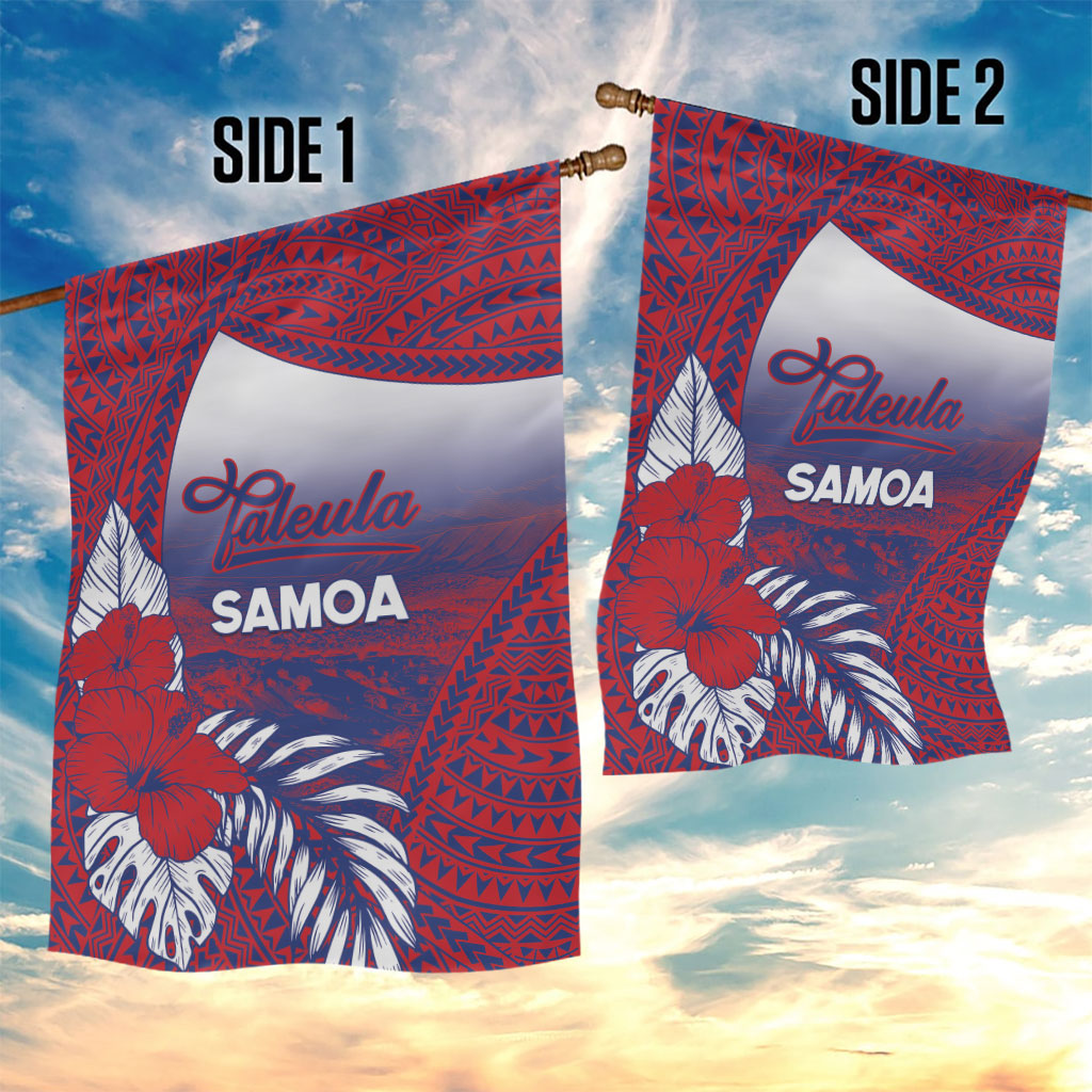 Faleula Samoa Village Garden Flag Falefa Valley Polynesian Tribal Hibiscus Floral DT05 - Polynesian Pride