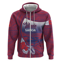 Personalised Faleula Samoa Village Hoodie Falefa Valley Polynesian Tribal Hibiscus Floral