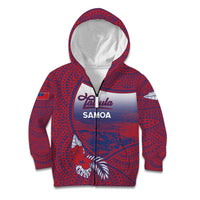 Personalised Faleula Samoa Village Kid Hoodie Falefa Valley Polynesian Tribal Hibiscus Floral