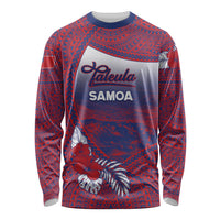 Personalised Faleula Samoa Village Long Sleeve Shirt Falefa Valley Polynesian Tribal Hibiscus Floral