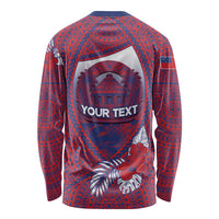 Personalised Faleula Samoa Village Long Sleeve Shirt Falefa Valley Polynesian Tribal Hibiscus Floral