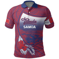Personalised Faleula Samoa Village Polo Shirt Falefa Valley Polynesian Tribal Hibiscus Floral