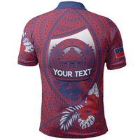 Personalised Faleula Samoa Village Polo Shirt Falefa Valley Polynesian Tribal Hibiscus Floral