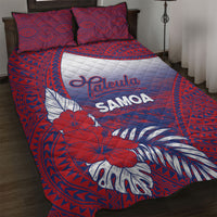 Faleula Samoa Village Quilt Bed Set Falefa Valley Polynesian Tribal Hibiscus Floral