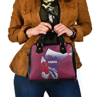 Faleula Samoa Village Shoulder Handbag Falefa Valley Polynesian Tribal Hibiscus Floral