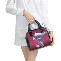 Faleula Samoa Village Shoulder Handbag Falefa Valley Polynesian Tribal Hibiscus Floral
