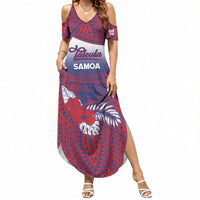 Personalised Faleula Samoa Village Summer Maxi Dress Falefa Valley Polynesian Tribal Hibiscus Floral