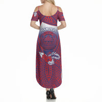Personalised Faleula Samoa Village Summer Maxi Dress Falefa Valley Polynesian Tribal Hibiscus Floral