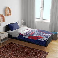 Vailele Samoa Village Bedding Set Map Polynesian Tribal Hibiscus Floral