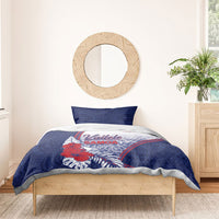 Vailele Samoa Village Bedding Set Map Polynesian Tribal Hibiscus Floral