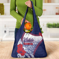 Vailele Samoa Village Grocery Bag Map Polynesian Tribal Hibiscus Floral DT05 - Polynesian Pride