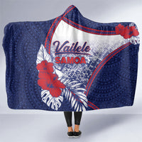 Vailele Samoa Village Hooded Blanket Map Polynesian Tribal Hibiscus Floral