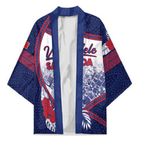 Personalised Vailele Samoa Village Kimono Map Polynesian Tribal Hibiscus Floral DT05 Unisex Navy - Polynesian Pride