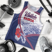 Personalised Vailele Samoa Village Men Tank Top Map Polynesian Tribal Hibiscus Floral DT05 - Polynesian Pride
