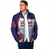 Personalised Vailele Samoa Village Padded Jacket Map Polynesian Tribal Hibiscus Floral DT05 - Polynesian Pride