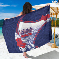 Vailele Samoa Village Sarong Map Polynesian Tribal Hibiscus Floral