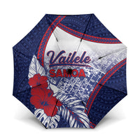 Vailele Samoa Village Umbrella Map Polynesian Tribal Hibiscus Floral