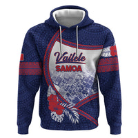 Personalised Vailele Samoa Village Zip Hoodie Map Polynesian Tribal Hibiscus Floral