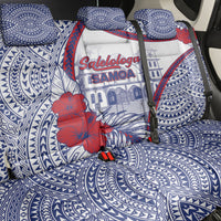 Salelologa Samoa Village Back Car Seat Cover Polynesian Tribal Church Landmark Hibiscus Floral