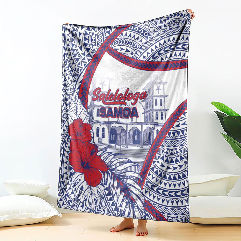 Salelologa Samoa Village Blanket Polynesian Tribal Church Landmark Hibiscus Floral