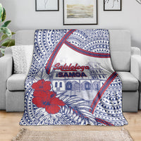 Salelologa Samoa Village Blanket Polynesian Tribal Church Landmark Hibiscus Floral