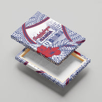 Salelologa Samoa Village Canvas Wall Art Polynesian Tribal Church Landmark Hibiscus Floral