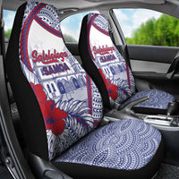 Salelologa Samoa Village Car Seat Cover Polynesian Tribal Church Landmark Hibiscus Floral