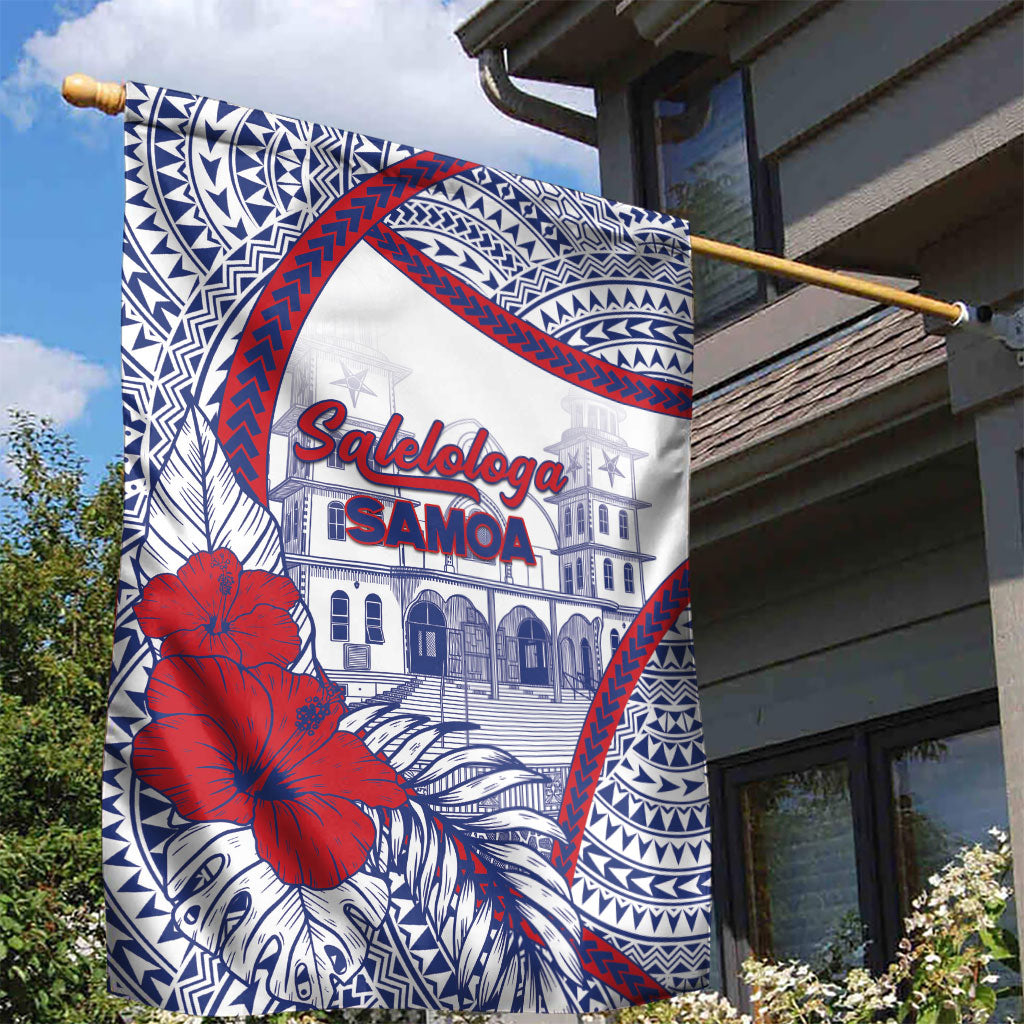 Salelologa Samoa Village Garden Flag Polynesian Tribal Church Landmark Hibiscus Floral