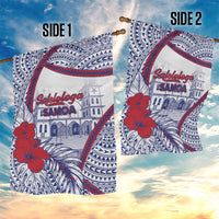 Salelologa Samoa Village Garden Flag Polynesian Tribal Church Landmark Hibiscus Floral