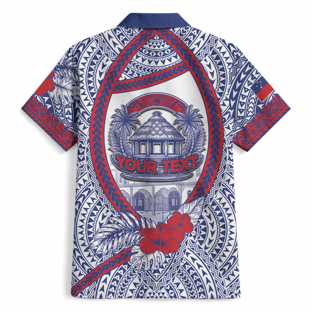 Personalised Salelologa Samoa Village Hawaiian Shirt Polynesian Tribal Church Landmark Hibiscus Floral