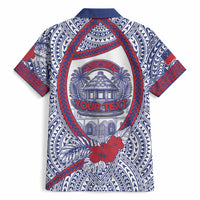Personalised Salelologa Samoa Village Hawaiian Shirt Polynesian Tribal Church Landmark Hibiscus Floral
