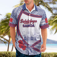 Personalised Salelologa Samoa Village Hawaiian Shirt Polynesian Tribal Church Landmark Hibiscus Floral