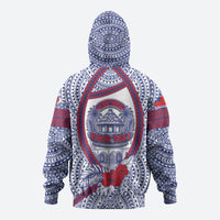 Personalised Salelologa Samoa Village Hoodie Polynesian Tribal Church Landmark Hibiscus Floral