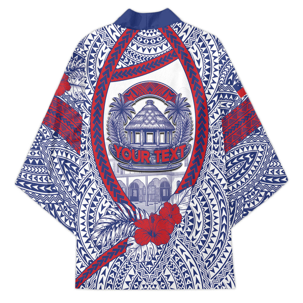 Personalised Salelologa Samoa Village Kimono Polynesian Tribal Church Landmark Hibiscus Floral