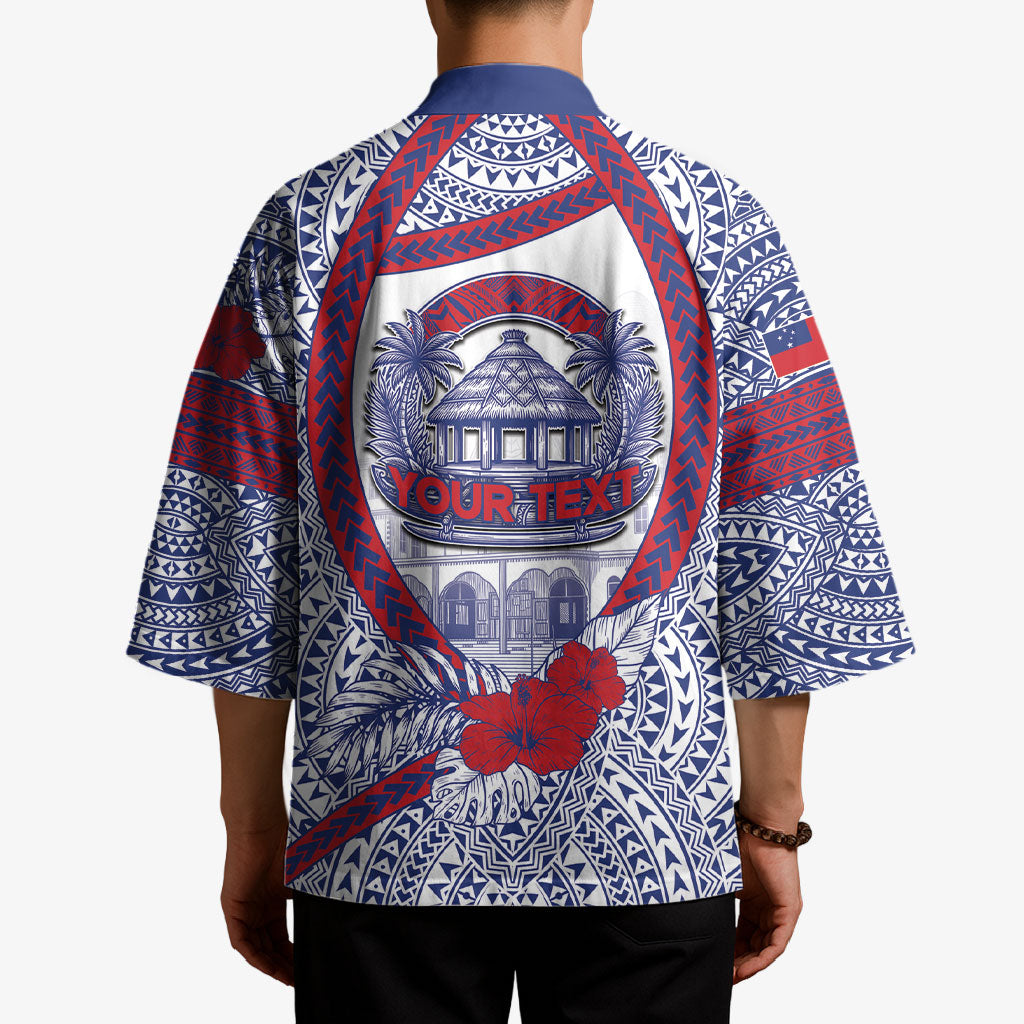 Personalised Salelologa Samoa Village Kimono Polynesian Tribal Church Landmark Hibiscus Floral