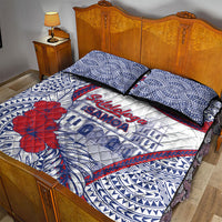 Salelologa Samoa Village Quilt Bed Set Polynesian Tribal Church Landmark Hibiscus Floral
