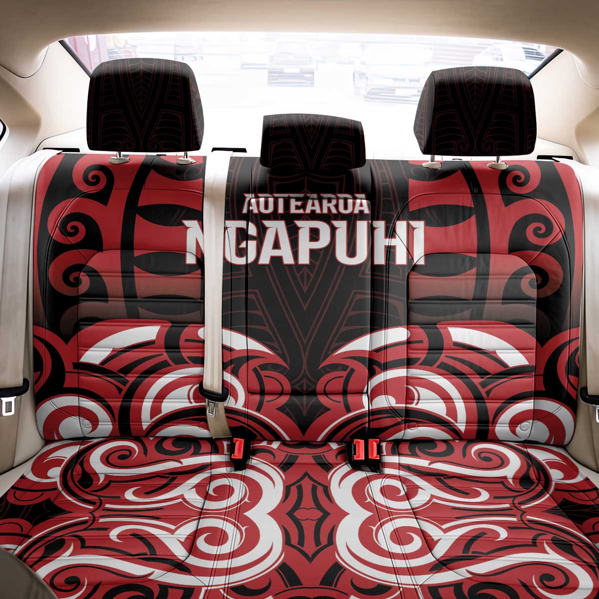 Aotearoa Ngapuhi Back Car Seat Cover Maori Pattern New Zealand - Polynesian Pride