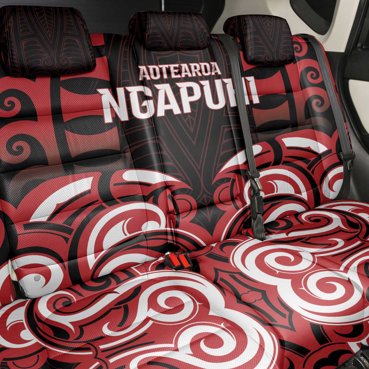 Aotearoa Ngapuhi Back Car Seat Cover Maori Pattern New Zealand - Polynesian Pride