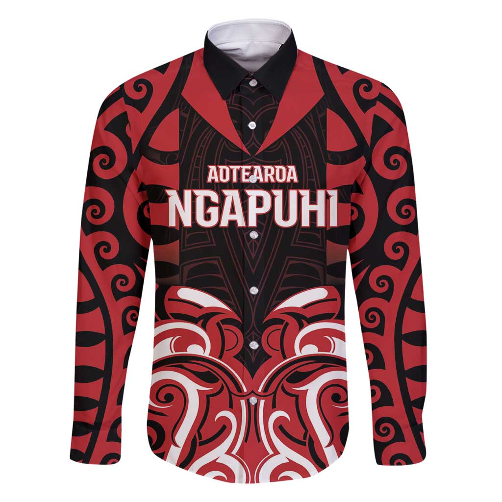 Custom Aotearoa Ngapuhi Family Matching Long Sleeve Bodycon Dress and Hawaiian Shirt Maori Pattern New Zealand - Polynesian Pride