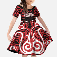 Custom Aotearoa Ngapuhi Family Matching Short Sleeve Bodycon Dress and Hawaiian Shirt Maori Pattern New Zealand - Polynesian Pride