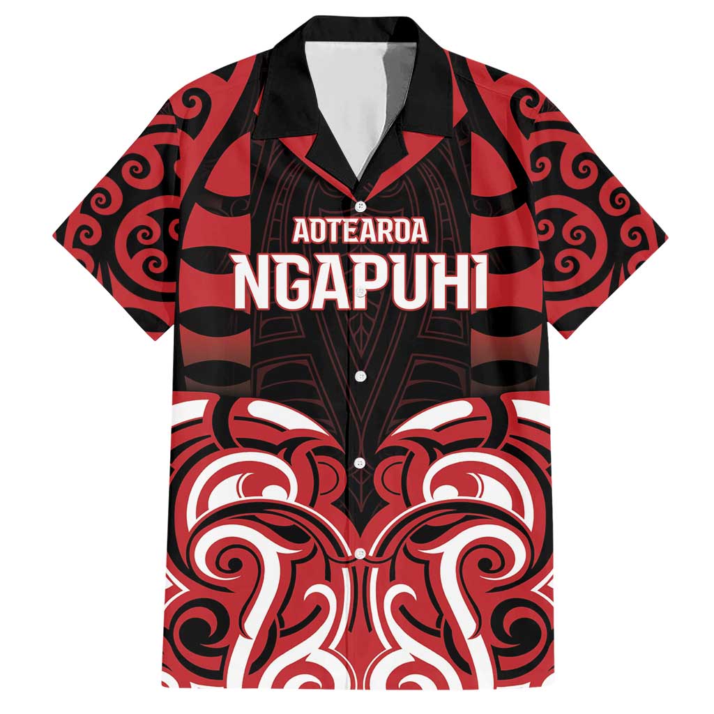 Custom Aotearoa Ngapuhi Family Matching Short Sleeve Bodycon Dress and Hawaiian Shirt Maori Pattern New Zealand - Polynesian Pride