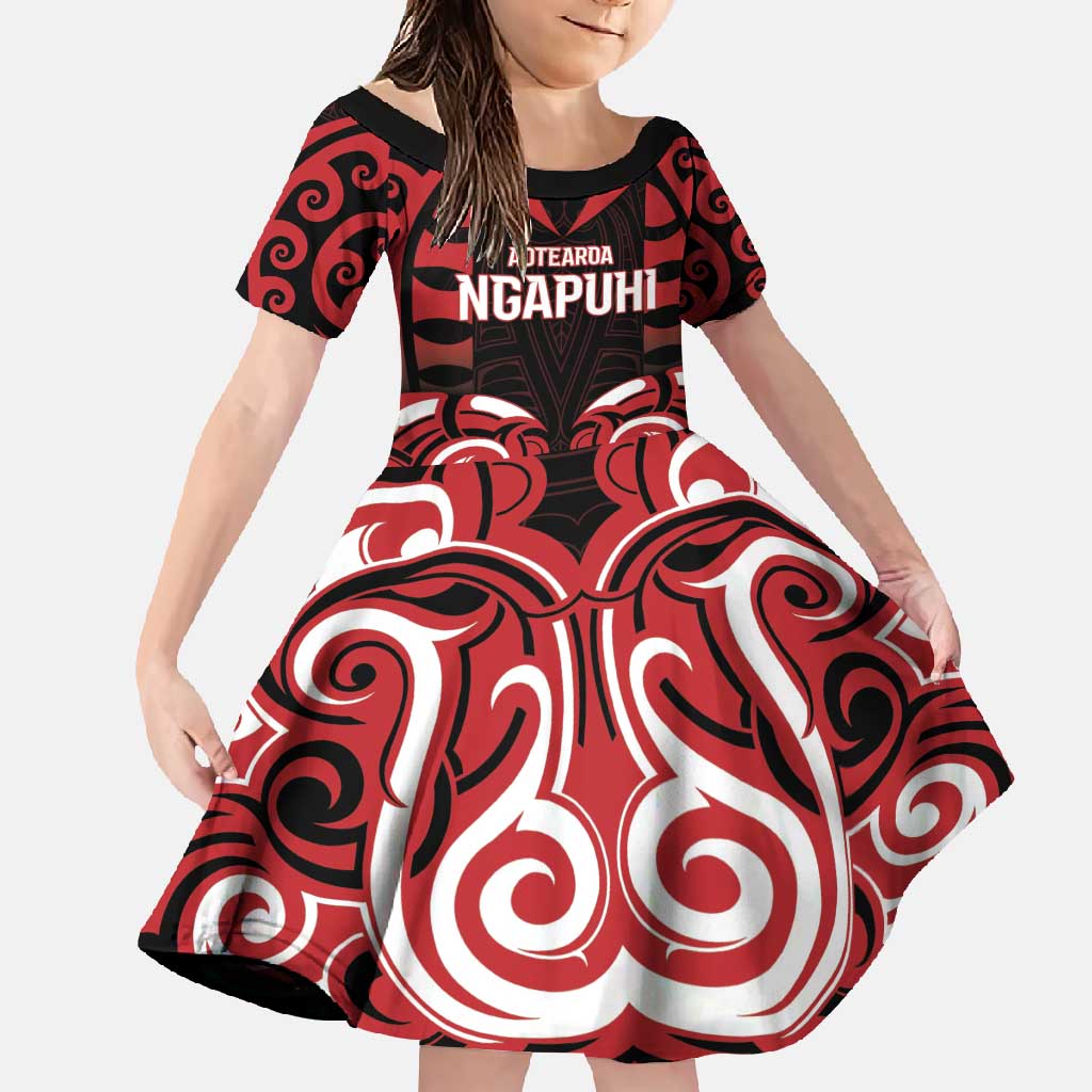 Custom Aotearoa Ngapuhi Family Matching Tank Maxi Dress and Hawaiian Shirt Maori Pattern New Zealand - Polynesian Pride