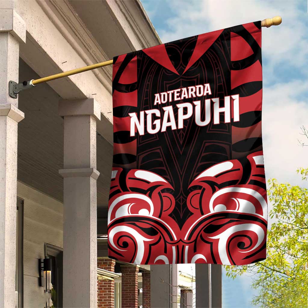 Aotearoa Ngapuhi Garden Flag Maori Pattern New Zealand - Polynesian Pride