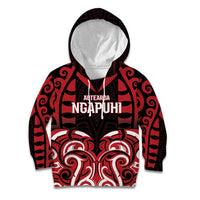Custom Aotearoa Ngapuhi Kid Hoodie Maori Pattern New Zealand - Polynesian Pride