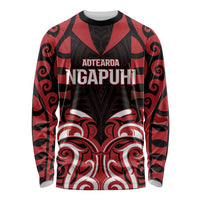 Custom Aotearoa Ngapuhi Long Sleeve Shirt Maori Pattern New Zealand - Polynesian Pride