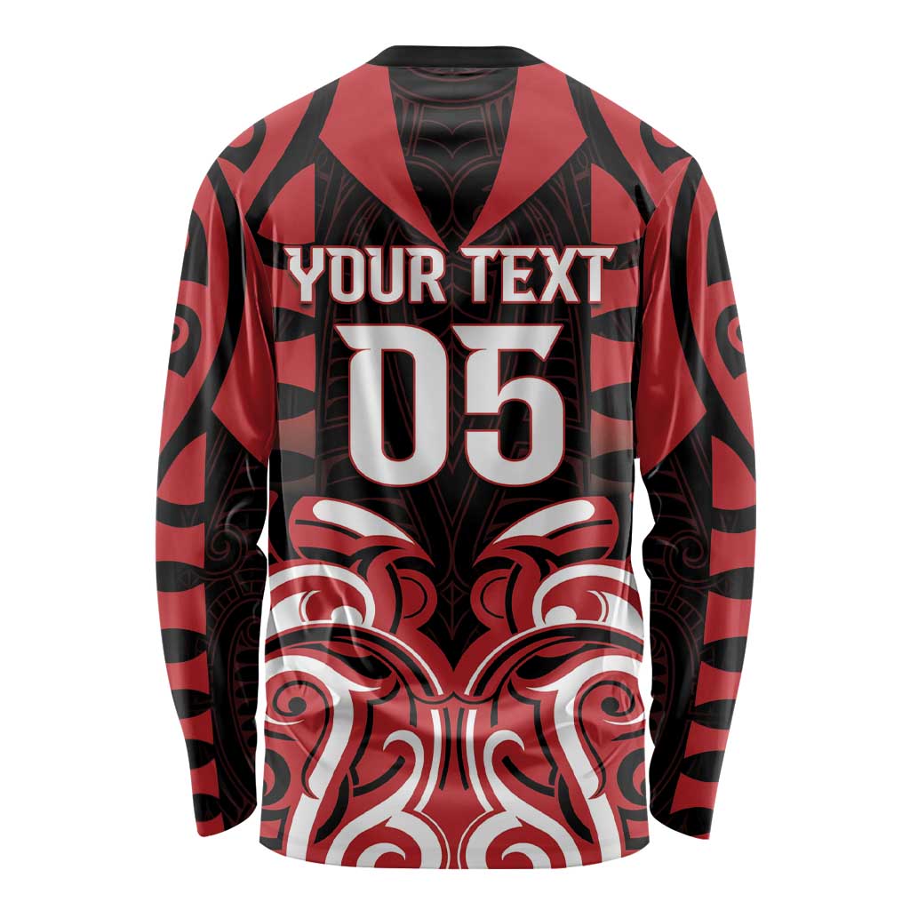 Custom Aotearoa Ngapuhi Long Sleeve Shirt Maori Pattern New Zealand - Polynesian Pride