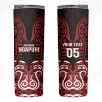 Custom Aotearoa Ngapuhi Skinny Tumbler Maori Pattern New Zealand - Polynesian Pride